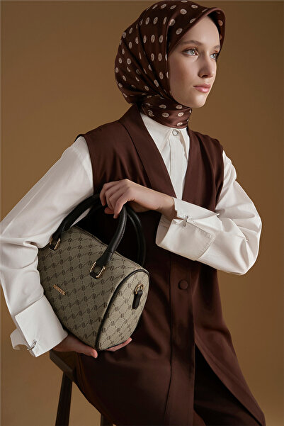 Armine Düğmeli Oversize Yelek Acı Kahve