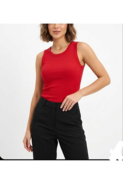Azram Fashion Women's Crew Neck Sleeveless Ribbed Knit Tank Top