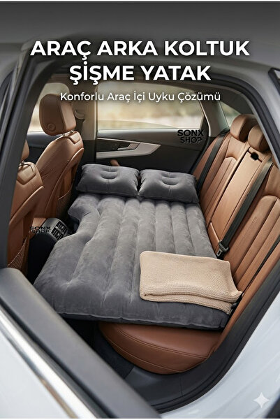 sonx سرير خلفي للسيارة مبطن مقاس 140x85 سم، سرير سفر مريح للنوم داخل السيارة،...