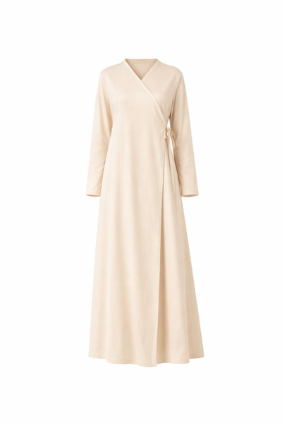 Transacoustic Kruvaze Yaka Biyeli Esnek Interlok Kumaş Namaz Elbisesi