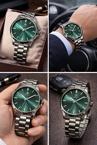 SPOLO Erkek Kol Saati Metal Kordon Analog Quartz Şık Tasarım