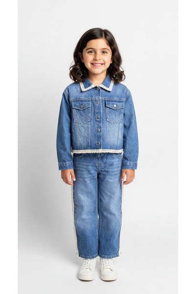 Booni Jooni Embroidered 2-Piece Denim Set