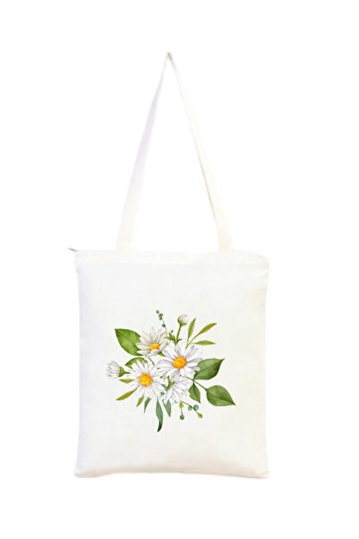 junobi باباتيا مطبوع قماش بسحابات حقيبة - 35x40 سم