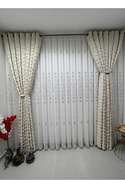 NİVEMESHOME NİSA 555 ARGINTIU 1/3 TUL PLISAT perdea transparentă M