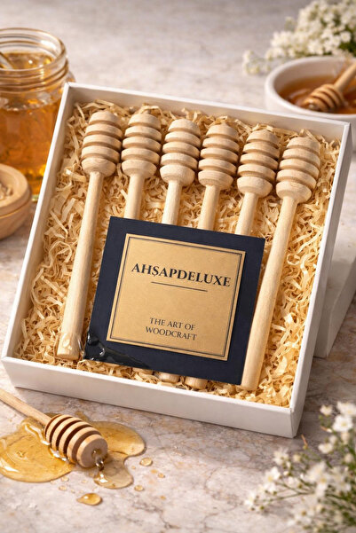 Ahşapdeluxe AHŞAPDELUX 6’lı Ahşap Bal Kaşığı Seti – Doğal Mini Bal & Reçel Ka...