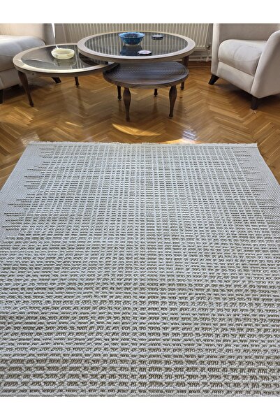 ANUTYA HOME Enjoy 0220 Krem İskandinav Sisal Bukle Yumuşak Özel Ölçü Salon Ko...