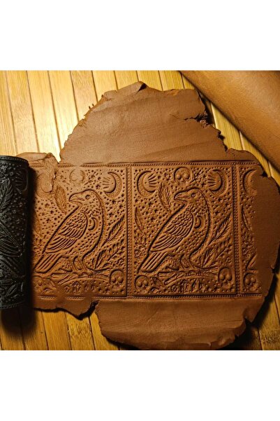 Enbceramic 10 CM SERAMİK-POLİMER KİL- KURABİYE DOKU RULOSU DESEN OKLAVASI