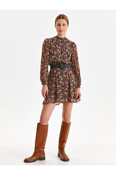 OEM Rochie cu mâneci bufante și imprimeuri florale