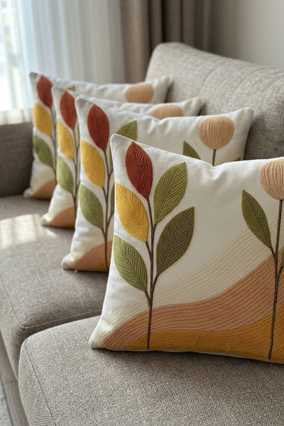 Çt Çeyizci Tekstil 4 bucăți Husă de pernă pentru canapea , imprimare digitală...