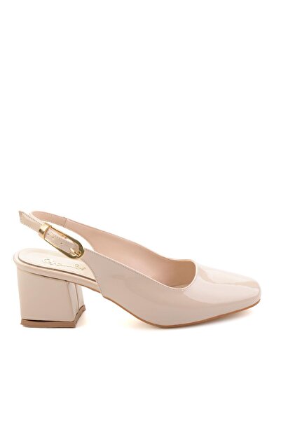 Bambi Bej Kadın Klasik Topuklu Ayakkabı K01823357198