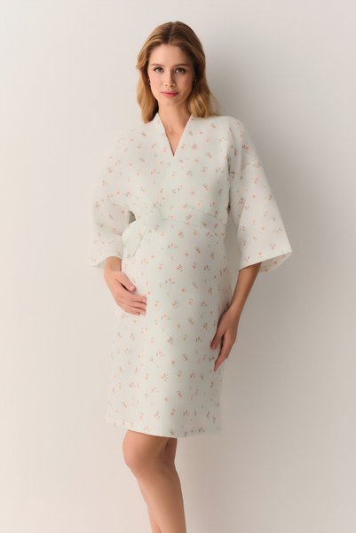 SUWEN Clara Cotton Lu Maternity Dressing Gown