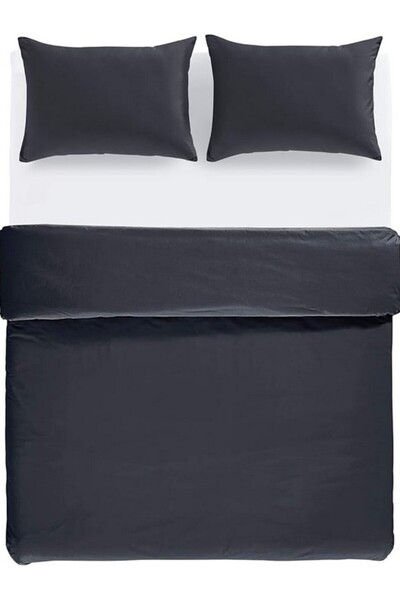 OEM 100% super soft Cotton Duvet Cover Set set, 3 pieces, black