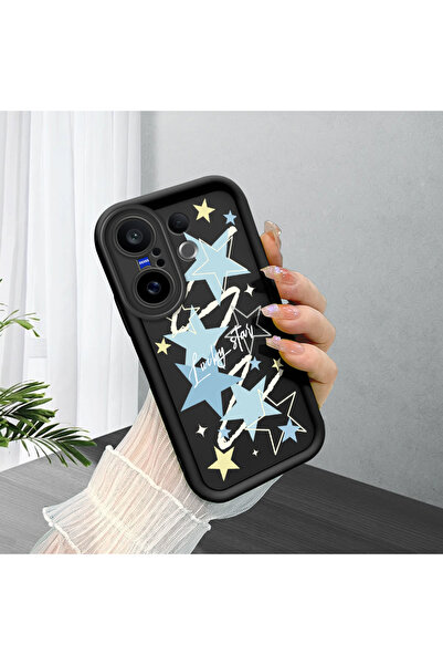 ucuc غطاء سيليكون أسود متوافق مع هاتف Vivo X200 Fe، مقاوم للصدمات مع حماية لل...