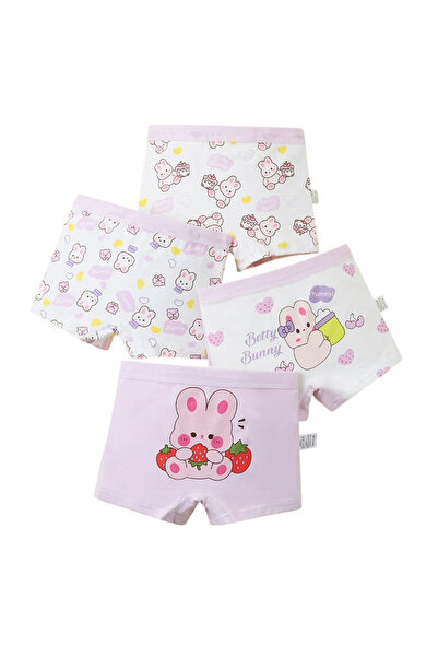 Bidani Pure Cotton Soft Comfort Panties – 4 PC Girl - 2Y to 9Y