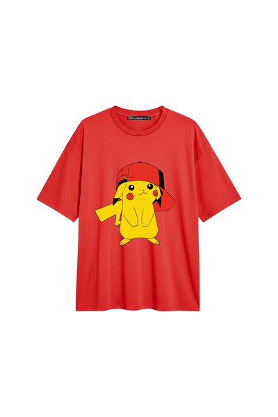 Bak Moda Thunder Cap με τύπωμα Relaxed Fit Κόκκινο Γυναικείο T-shirt