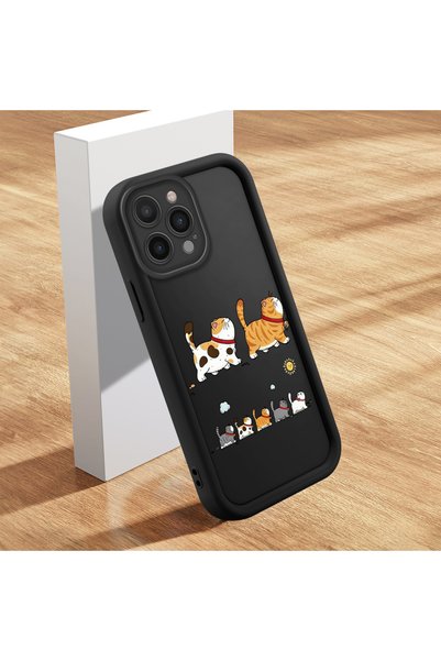 ucuc iPhone 13 Pro Max Compatible Black Silicone Case with Shockproof Camera Protection