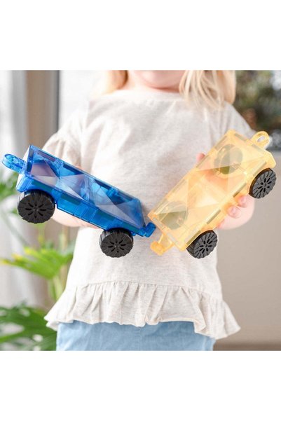 Connetix Set 2 baze mașini, Rainbow Car Pack, Tiles, 2 bucăți, 3 ani+