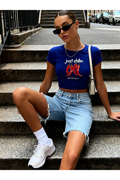 ALİKA Pachet de bumbac pentru femei material elastic Just Chillin cu imprimeu...