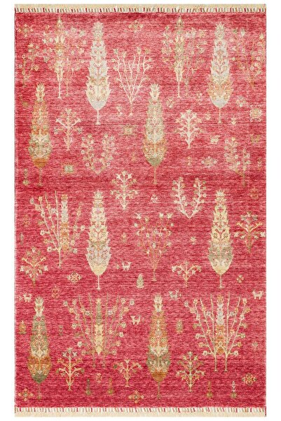 Eko Halı Zara Zr 08 Red Autumn Otantik Desenli El Emeği Ile Özel Tezgahlarda ...