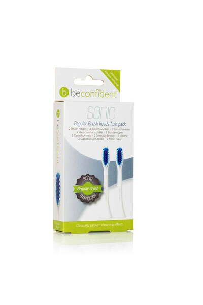 Beconfident SONIC REGULAR BRUSHHEAD TWINPACK WHITE