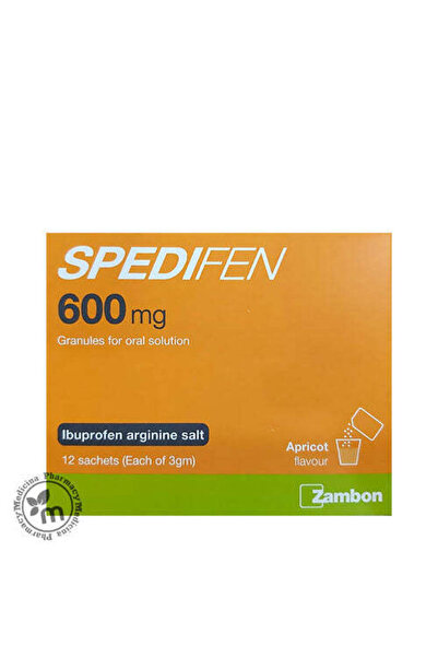 Spedifen 600MG GRANULES APRICOT 12SACHETS