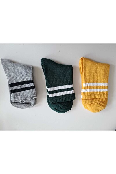 DENİKK Trend Unisex 3-Piece College Socks Sports Socks