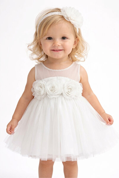 MONİTA فستان توتو مزين بالزهور للفتيات الصغيرات - فستان أنيق للحفلات والمناسب...