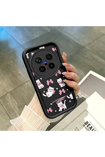 ucuc حافظة سيليكون سوداء متوافقة مع هاتف Vivo X300 Pro، مقاومة للصدمات مع حما...