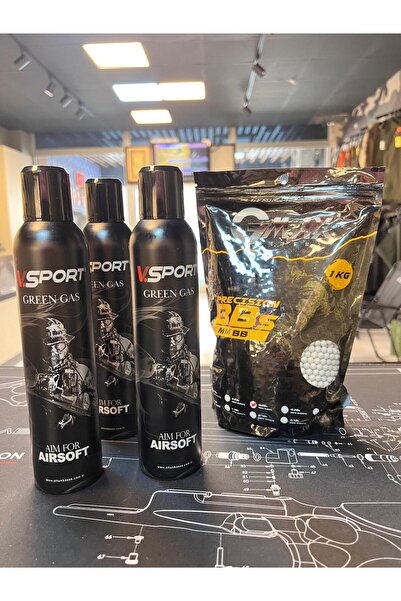 FazAv Vsport Green Gas 3 Adet - BBs 6 mm Boncuk