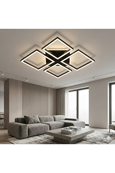 RFAN Candelabru LED, Model FX60455/4+1, cu telecomandă, 3 tipuri de lumină, 9...