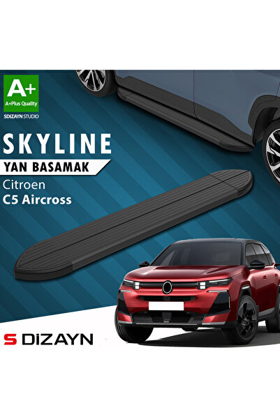 S Dizayn S-Dizayn Citroen E-C5 Aircross Elektrikli Skyline Siyah Yan Basamak ...