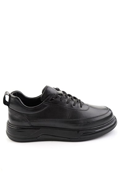 Bambi Siyah Hakiki Deri Erkek Sneaker E01080256343