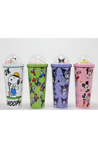 doremodam Cute Anime Character Thermos & Water Bottle with Straw
