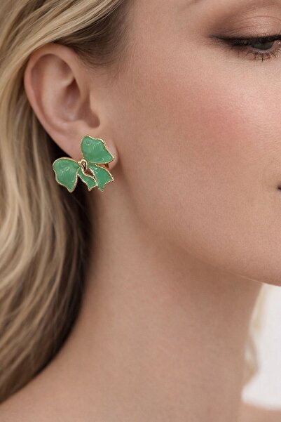 Vinlora Design Green Bowknot Earrings Elegant Design Stylish Women's Earrings...