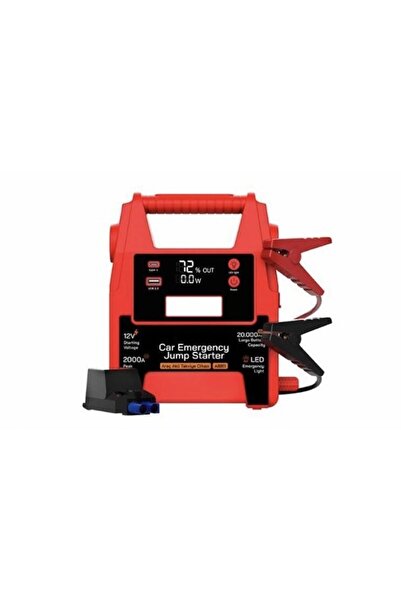 EN SİGA LCD Ekranlı 20000 mAh Akü Takviye Cihazı 2000A Jump Starter Powerbank...