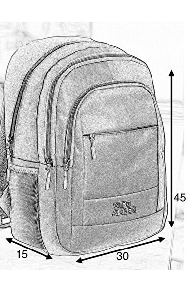 vier adler münster laptop bölmeli sırt çantası okul çantası günlük çanta