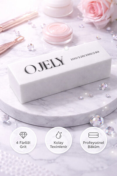 OJELY Profesyonel 4 Yüzlü Buffer Blok Tırnak Parlatıcı – 100/120/180/240