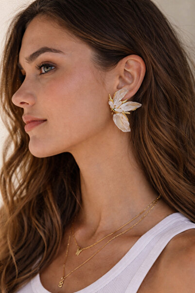 NB STEELORA Gold Color Detailed Floral Design Women's Cube