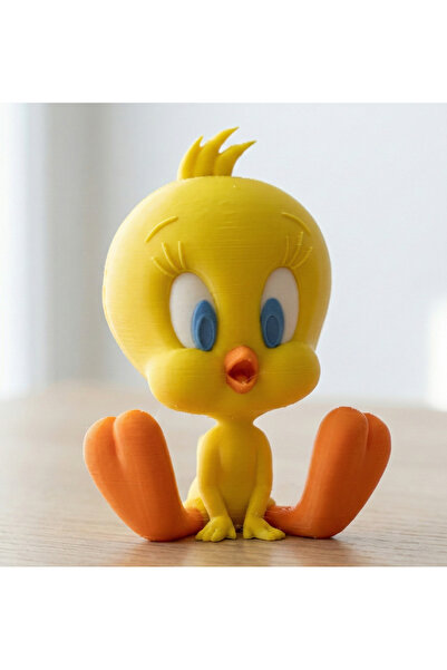 ArtLine 3D Bebek Tweety Mini Figür Anahtarlık - 5 cm 3D Baskı
