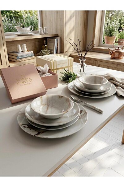 Kütahya Porselen Osmanlı Sarmaşık 24 Parça Yemek Takımı