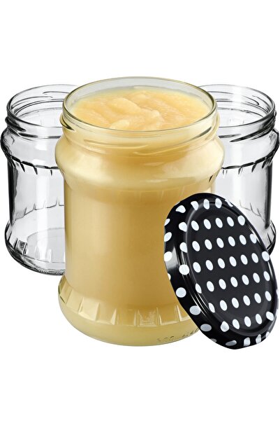 KADAX Borcan pentru conservare cu capac filetat, 82 mm, 500 ml, 8 buc.