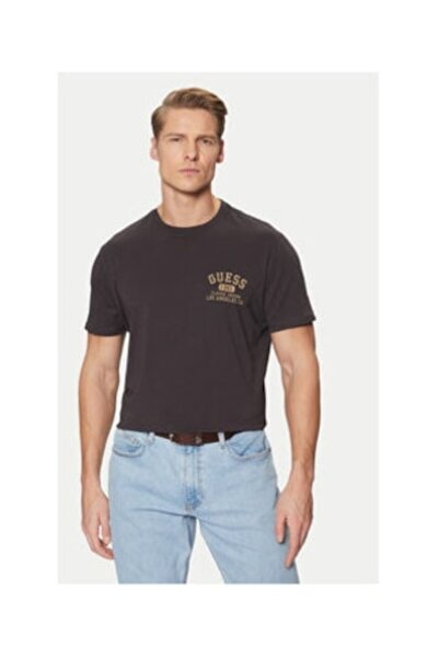 Guess Men's T-Shirt with Print on the Back, M INTL