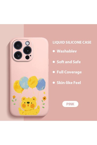 CASEVIBE iPhone 15 Pro Compatible Balloon Bear Patterned , High Quality Silic...