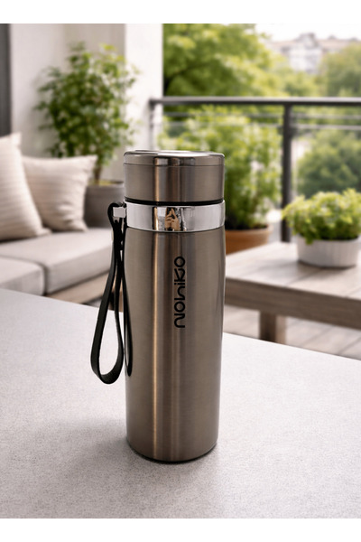 Nohiko Tea Thermos with Filter 600 ml Steel Thermos Herbal Tea Thermos