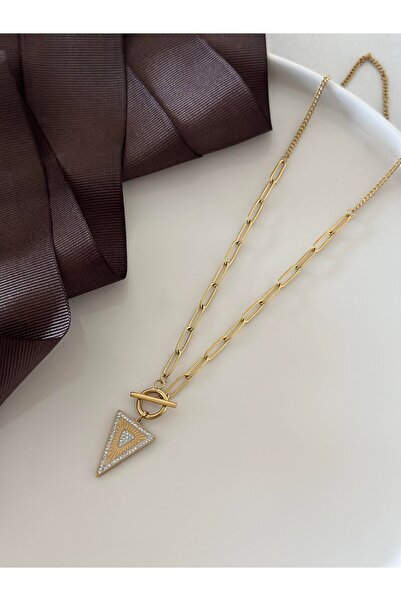Yıldız Accessory Üçgen Çelik Kolye