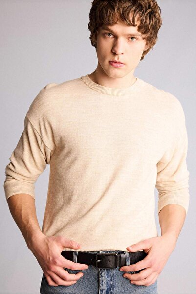 DeFacto Men's Rectangular Buckle Faux Leather Jean Belt I H6879Axns