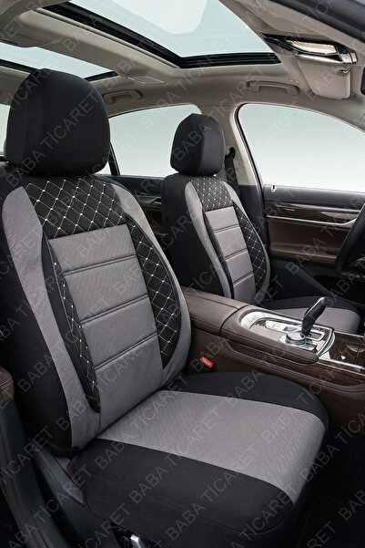 shop Renault Megane 2 Uyumlu GRİ GOFRAJ KUMAŞ FULL ORTOPEDİK Oto Koltuk Kılıf...