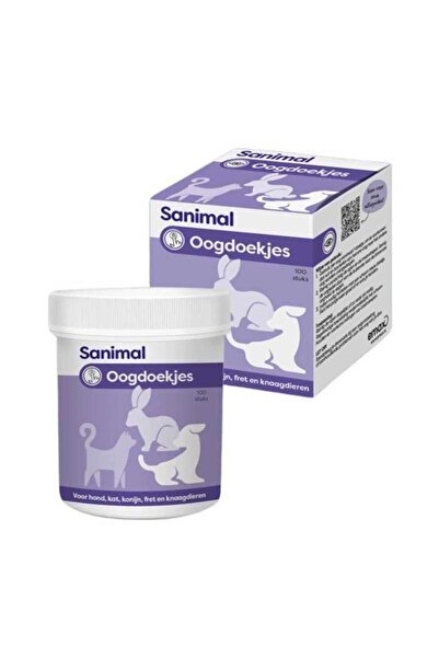 Emax Șervețele umede Sanimal Eye Wipes pentru îngrijirea ochilor (100 bucăți,...