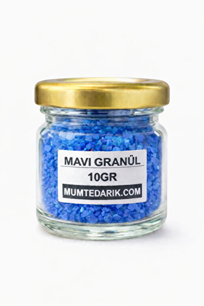 MUMTEDARİK Mavi Granül Mum Boyası 10 Gr – Mum Yapımı İçin Güçlü Renklendirici