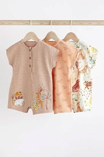 Next Baby قطن مجموعة رومبير سفاري منقوش مكونة من 3 قطع